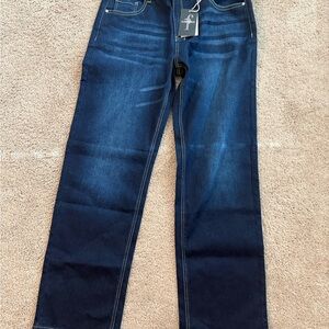 Elegant Dark Blue Flare Jeans